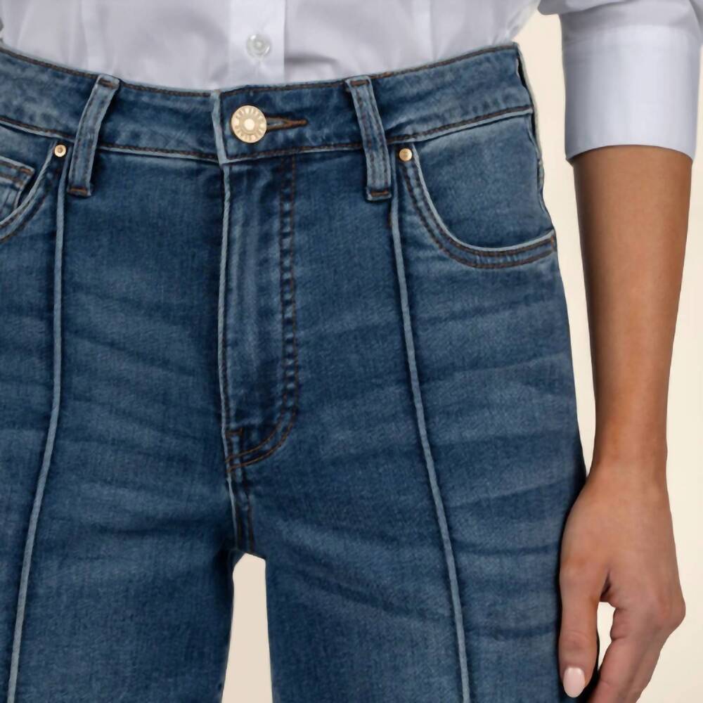 NEW KUT FROM THE KLOTH fay high rise fab ab straight leg jeans in attentive - Picture 5 of 5